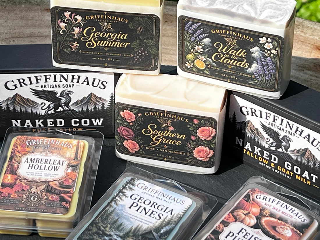 Homemade soaps and wax melts