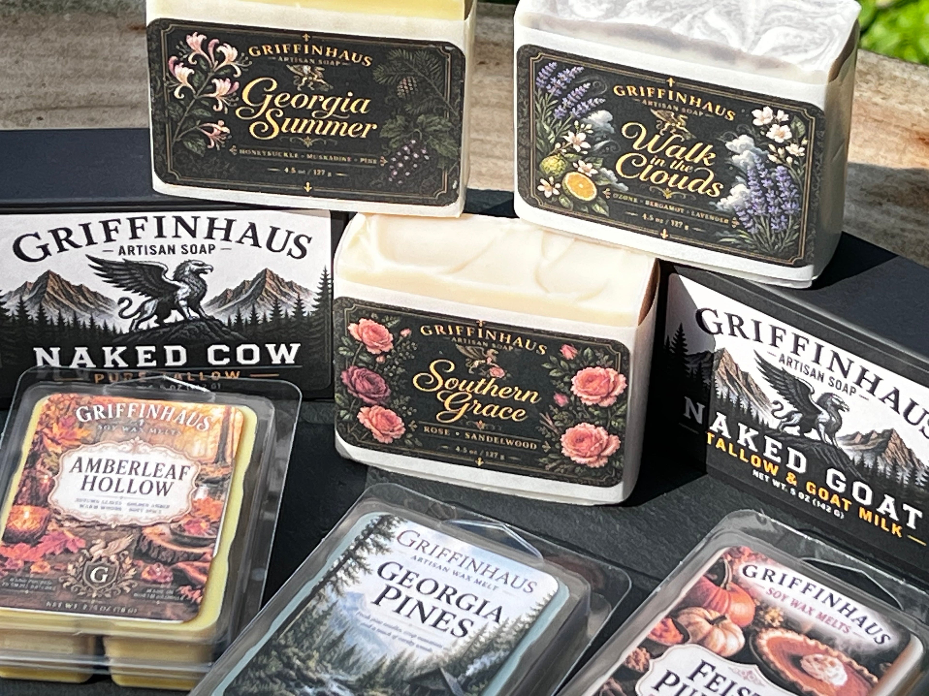 Homemade soaps and wax melts